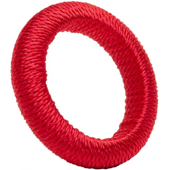 Jogo 4 Anéis para Guardanapo Tressê Vermelho Plástico